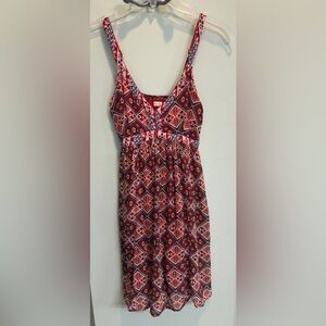 Hollister Multicolor Geometric Backless Dress